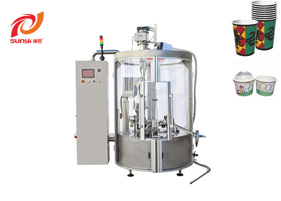 Machine de conditionnement remplissante de tasse en plastique rotatoire de yaourt de SKP-1N